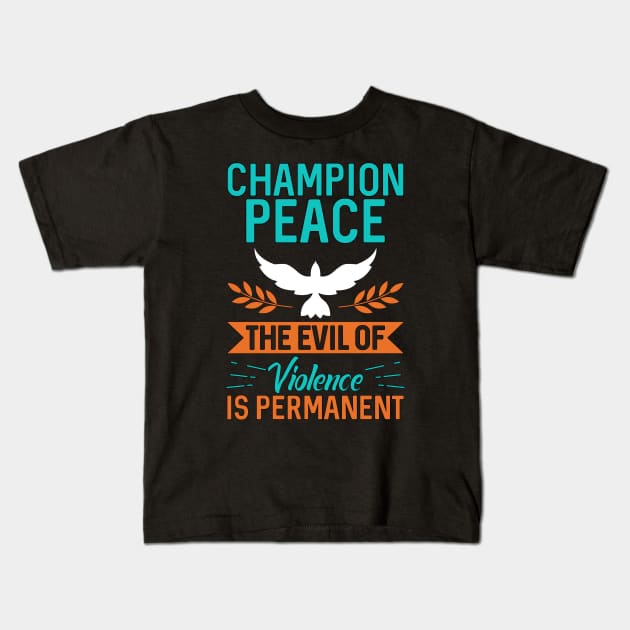 Champion Peace Kids T-Shirt by AngelFlame